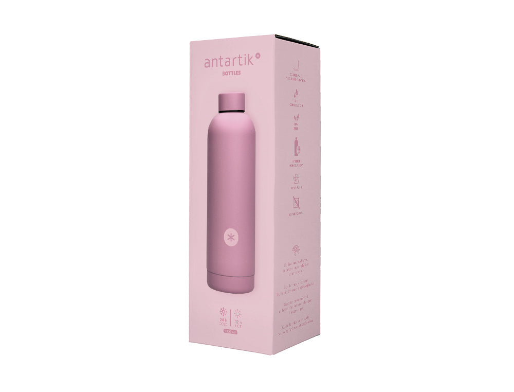 BOTELLA PORTALIQUIDOS ANTARTIK ISOTERMICA ACERO INOXIDABLE LIBRE DE BPA 500 ML