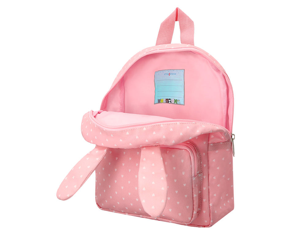 MOCHILA INFANTIL IMAGINOVO BACKPACK BUDDIES CONEJO DOS COMPARTIMENTOS POLIESTER 280X90X200 MM