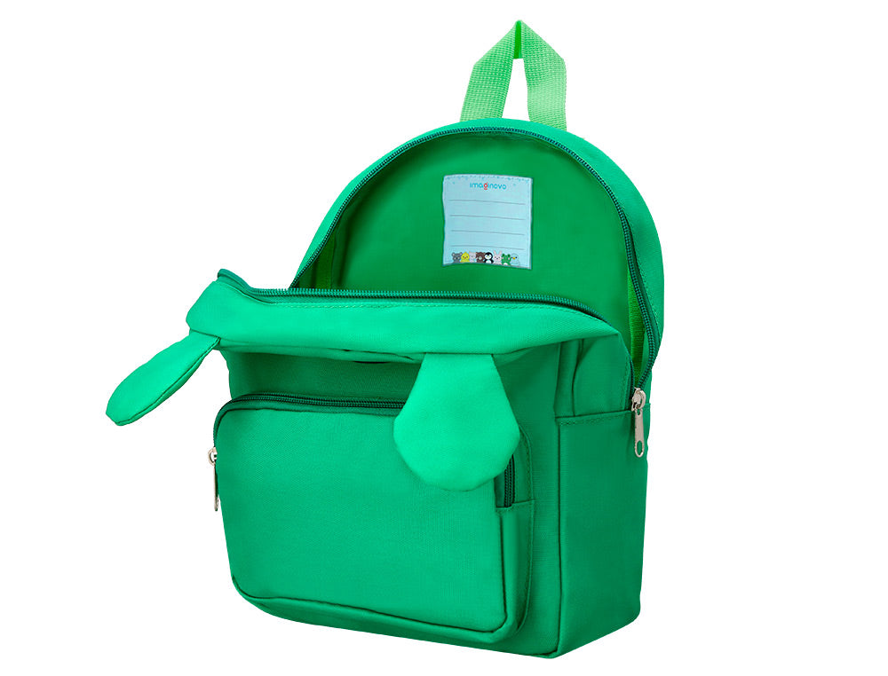MOCHILA INFANTIL IMAGINOVO BACKPACK BUDDIES RANA DOS COMPARTIMENTOS POLIESTER 280X90X200 MM