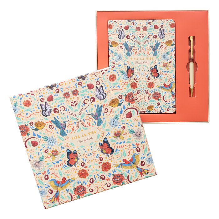 Set Cuaderno Premium A5 y Bolígrafo Frida Kahlo Viva la Vida
