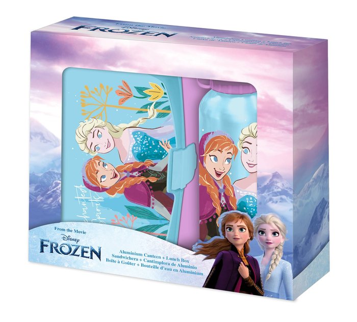 Set Botella de Aluminio 500 ml y Sandwichera Frozen | Disney