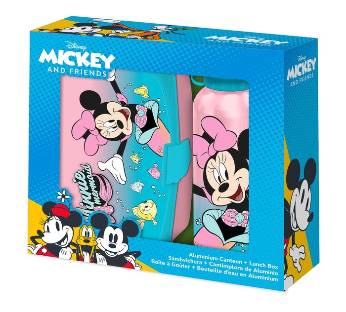 Set Botella de Aluminio 500 ml y Sandwichera Minnie | Disney