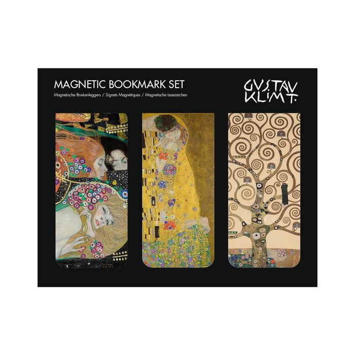 SET 3 MARCAPAGINAS MAGNETICOS GUSTAV KLIMT